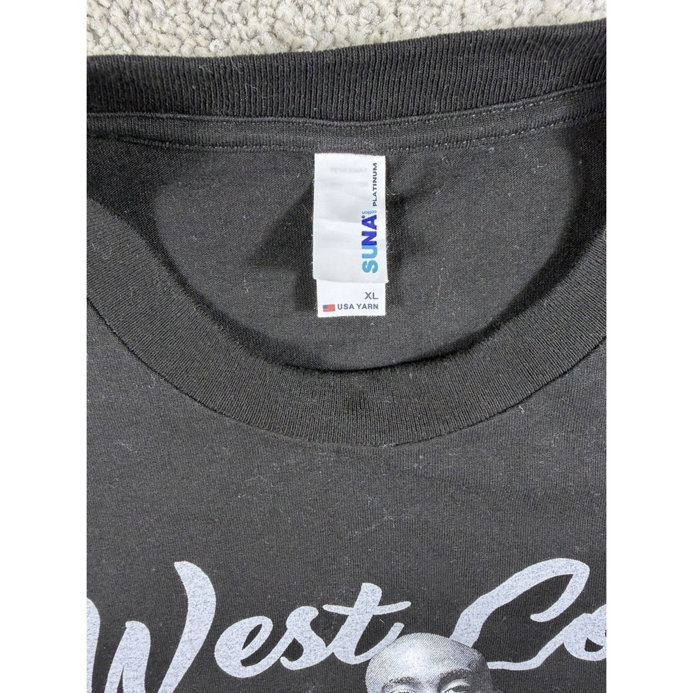 West Coast Rap Hip Hop Graphic Tee Shirt Suna Platinum Men's XL Black 2Pac Snoop - Picture 4 of 7